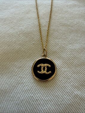 Chanel button Pendant Necklace